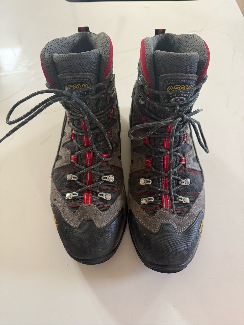 Asolo Men's Gray and Red Gore-Tex Neutron GV  Hiking Boots US 12